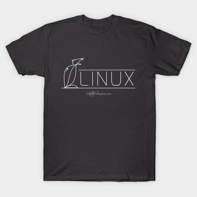 Abstract Linux Penguin T-Shirt by sketchtodigital